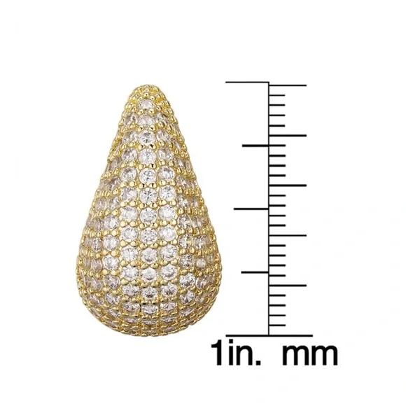 Elegant Gold and Silver Teardrop Earrings